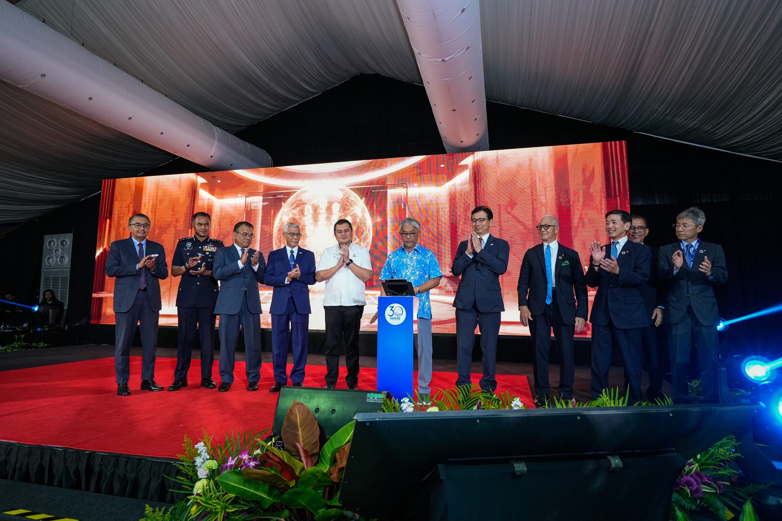 Guests of honour on stage at the launch